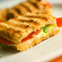 Panini Toasted Sandwich with Avocado, Tomato, and Cheddar Cheese